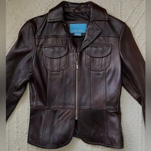 Dark Brown Genuine Leather Jacket